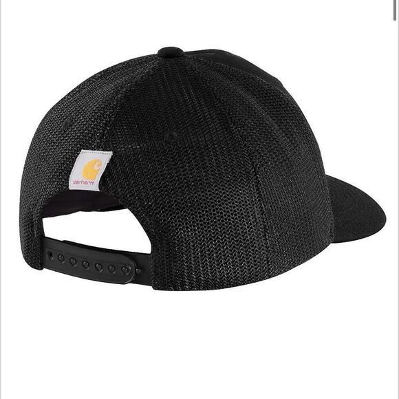 Carhartt Rugged Flex Canvas Mesh-Back 1889 Patch Cap Black OS NWT - Picture 2 of 6